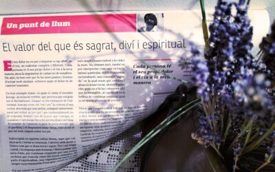 EL VALOR DEL QUE ÉS SAGRAT, DIVÍ I ESPIRITUAL.