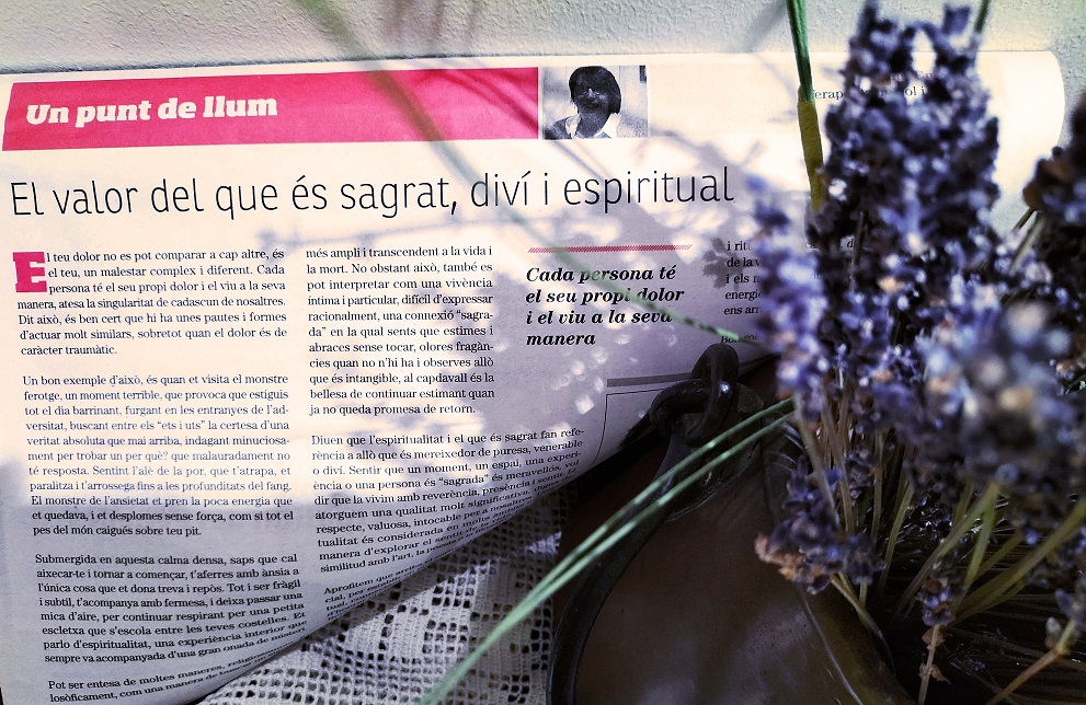 EL VALOR DEL QUE ÉS SAGRAT, DIVÍ I ESPIRITUAL.